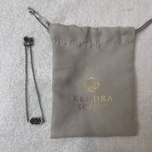 Kendra Scott Elaina adjustable chain bracelet in Gunmetal